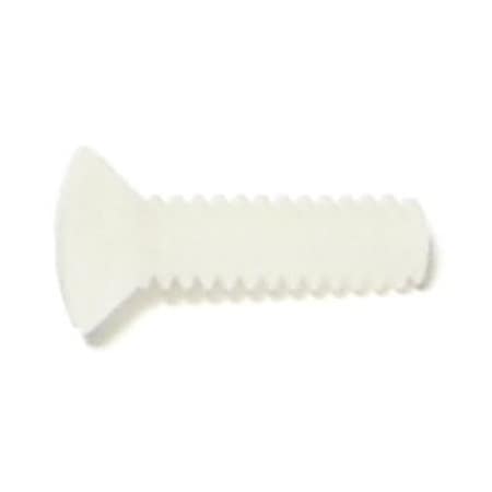 Midwest Fastener #6-32 x 1/2 in Slotted Oval Machine Screw, Plain Nylon, 25 PK 77122